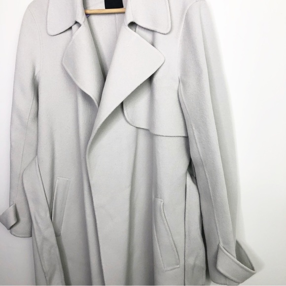 THEORY Stone Winsome wrap wool trenchcoat - Picture 4 of 14